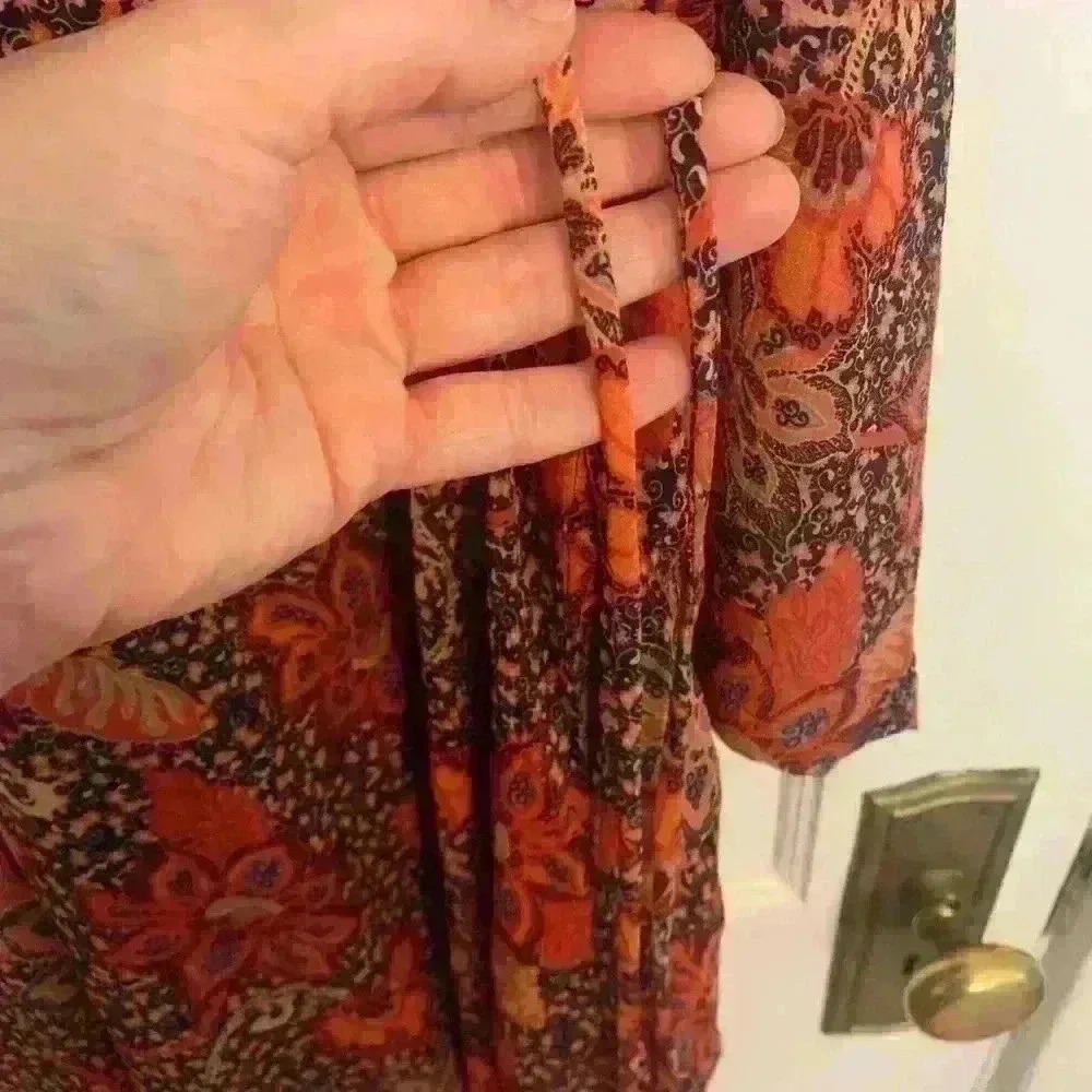 Free People Teegan Mini Dress in Peach Combo, size XS - Picture 9 of 16